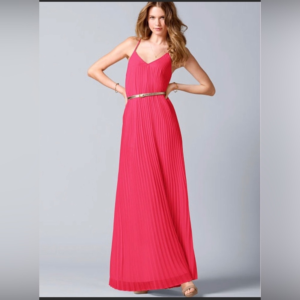 Victoria’s Secret chiffon pleated maxi